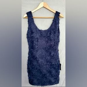 *fk fav* Forever21 Rose Patterned Navy Blue Minidress